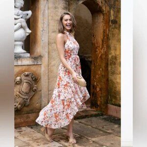 Petal & Pup Halter Neck Floral Dress